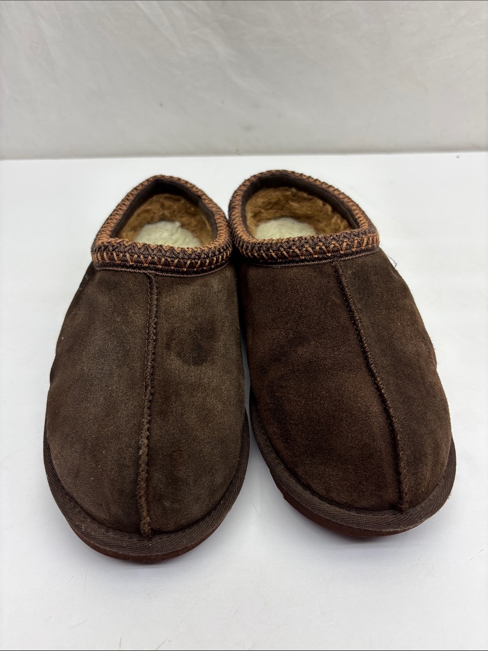 UGG Tasman Brown Suede Slip-On Slippers, SZ 10, box 3 G